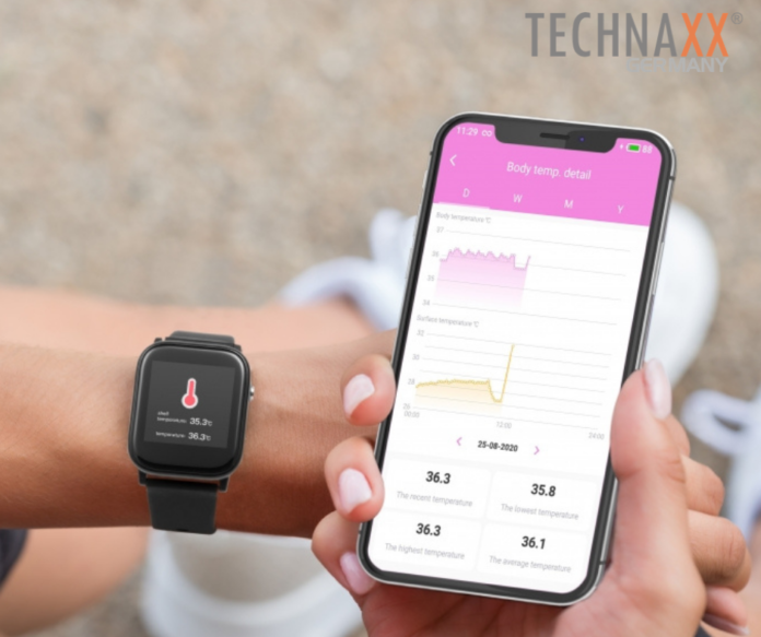 Technaxx Smartwatch mit Temperaturmessung