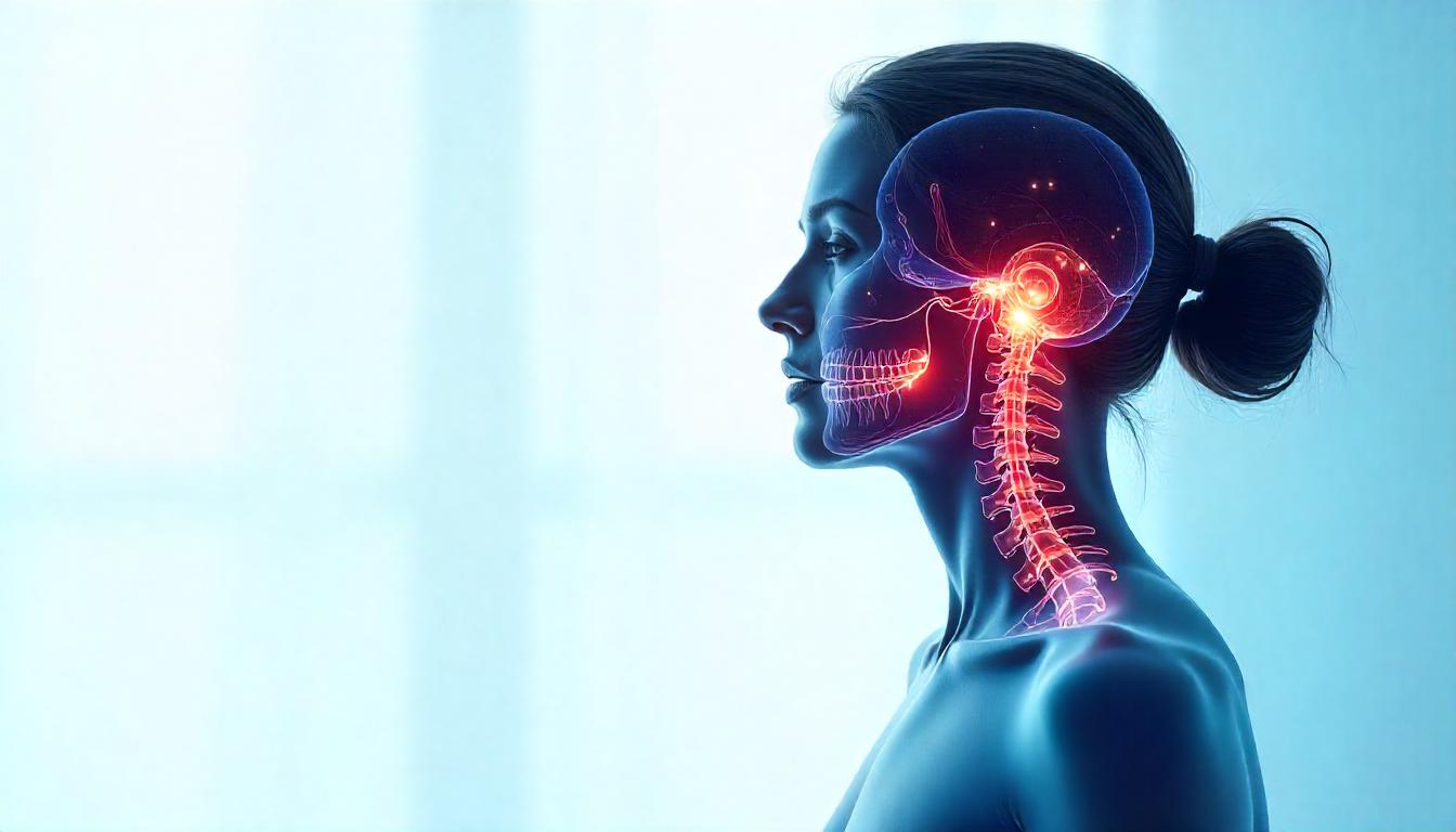 Überblick der gesundheitlichen Probleme bei fehlerhaften Zahnprothesen Infografik zeigt Auswirkungen schlecht sitzender Zahnprothesen auf Kiefer, Haltung, Schlaf und Verdauung