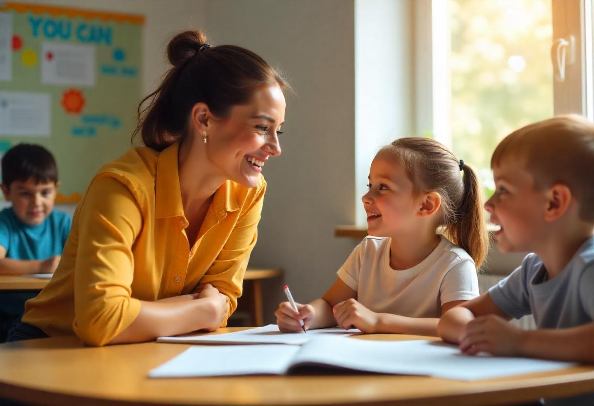 Lehrkraft erkennt und fördert das Potenzial eines Schülers im Klassenzimmer