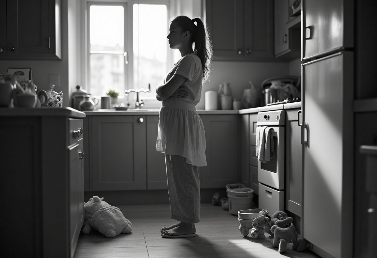 Eltern im Stress – Wenn der Alltag laut wird und Selbstreflexion fehlt Überforderte Mutter im Familienalltag zwischen Brotdosen, Wäsche und Termindruck