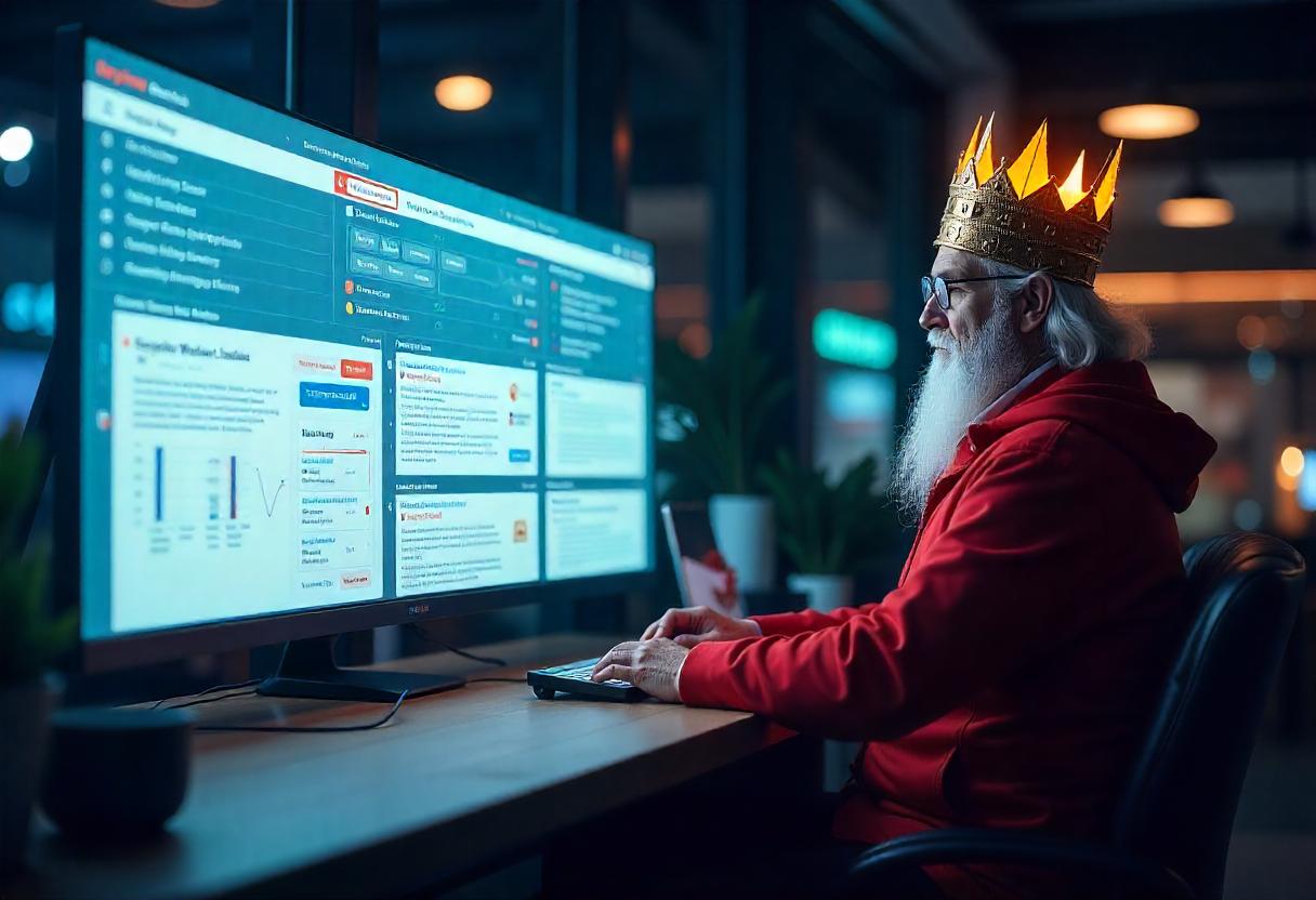 KeywordKönig & KI-basierte PR-Verteilung – Sichtbarkeit steigern durch automatisierte Pressearbeit Ein KI-System verteilt keywordbasierte PR-Meldungen automatisch auf Medienplattformen, während der KeywordKönig gezielt Links, Headlines und Zielseiten überwacht – Symbol für moderne SEO-PR-Strategien